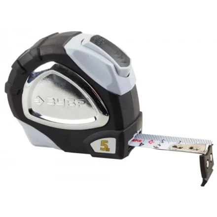 Рулетка ЗУБР "ЭКСПЕРТ" "ПРЕМИУМ", двухкомпонентный корпус, автостоп, полотно с нейлоновым напылением, 5 м / 19 мм 34050-05-19_z01 купить в Уфе