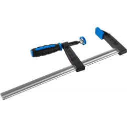 Струбцина ЗУБР "ПРОФЕССИОНАЛ", тип "F", двухкомпонентная ручка, стальная закаленная рейка, 80х300мм 32155-080-300