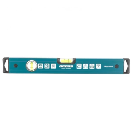 Уровень алюминиевый 400 мм магнитный 2 глазка Magnetisch Gross 33710 купить в Уфе