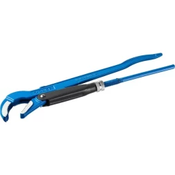 Ключ трубный рычажный ЗУБР "ПРОФЕССИОНАЛ", изогнутые губки, цельнокованый, Сr-V, № 2, 1,5" 27337-2_z01