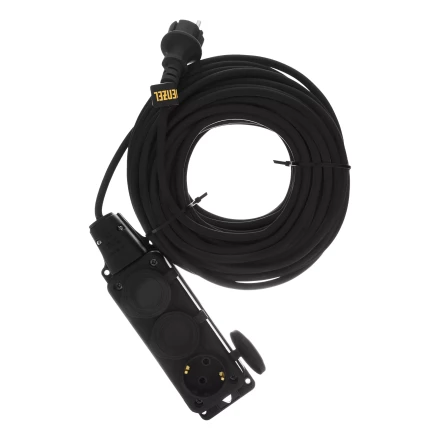 Удлинитель-шнур силовой Denzel Top Series, КГТТ, 20м, 3 розетки, 3 x 1,5 мм, 3 м 37422 купить в Уфе