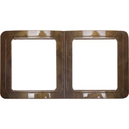 Панель СВЕТОЗАР &quot;ГАММА&quot; накладная, вертикальная, цвет орех, 2 гнезда SV-54147-N купить в Уфе