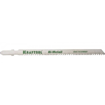 Полотна KRAFTOOL, T345XF, для эл/лобзика, Bi-Metall,универ.: по нерж.стали, дереву с гвоздями, EU-хвост., шаг 1,8-2,5мм, 110мм, 2шт 159505-U купить в Уфе
