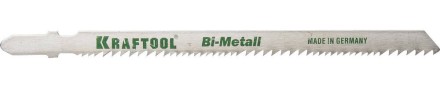 Полотна KRAFTOOL, T345XF, для эл/лобзика, Bi-Metall,универ.: по нерж.стали, дереву с гвоздями, EU-хвост., шаг 1,8-2,5мм, 110мм, 2шт 159505-U купить в Уфе
