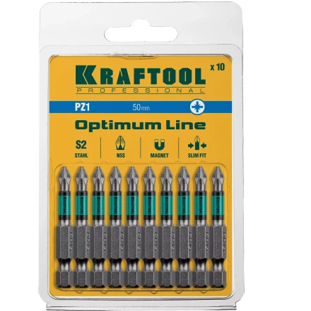 Биты KRAFTOOL OPTIMUM PZ 26124-1-50-10 купить в Уфе