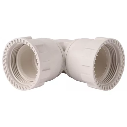 Соединитель ЗУБР &quot;ШиреФит&quot; угловой 90° &quot;накидная гайка - накидная гайка&quot;, 32мм 51497-32 купить в Уфе