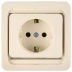 Розетка СВЕТОЗАР &quot;ГАММА&quot; одинарная, с заземлением, цвет бежевый, 16А/~250В SV-54105-B купить в Уфе