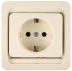 Розетка СВЕТОЗАР &quot;ГАММА&quot; одинарная, с заземлением, цвет бежевый, 16А/~250В SV-54105-B купить в Уфе