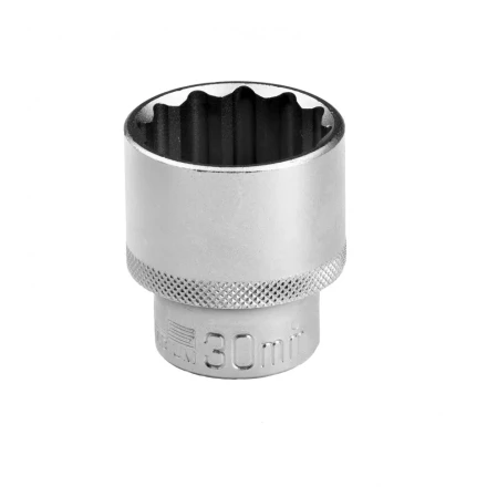 Головка торцевая 30 мм двенадцатигранная CrV под квадрат 1/2 хромированная Stels 13673 купить в Уфе