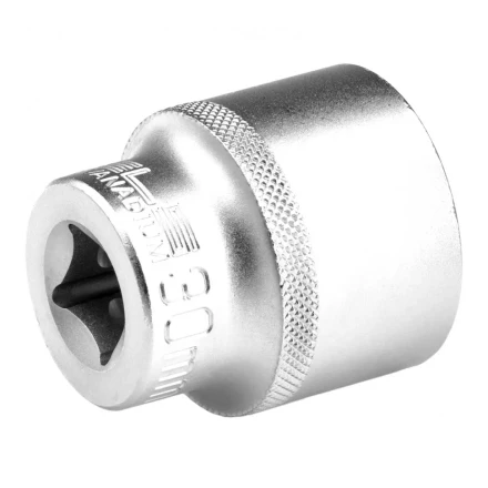 Головка торцевая 30 мм двенадцатигранная CrV под квадрат 1/2 хромированная Stels 13673 купить в Уфе