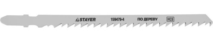 Полотна STAYER &quot;STANDARD&quot;, T344D, для эл.лобзиков, HCS, по дереву, фанере, ДСП, быстрый рез, EU хвост., 110/4мм, 2шт 159479-4 купить в Уфе
