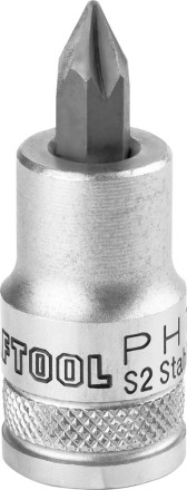 Торцовая бита-головка KRAFTOOL &quot;INDUSTRIE QUALITAT&quot;, материал S2, PHILLIPS, сатинированная, 1/2&quot;, PH1 27901-1_z01 купить в Уфе