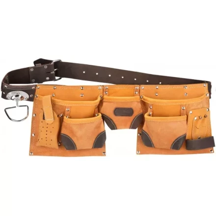 Пояс KRAFTOOL для инструментов, натуральная кожа, 9 карманов 1-38520 купить в Уфе