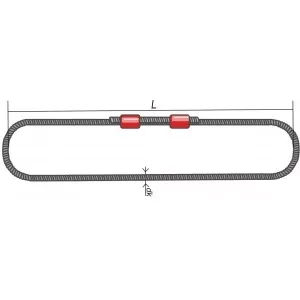 Строп канатный кольцевой СКК 20 т L=5.5 м  заплет на станке купить в Уфе