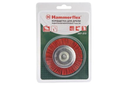 Кордщетка HAMMER плоская 75мм для дрели нейлон (207-213) купить в Уфе