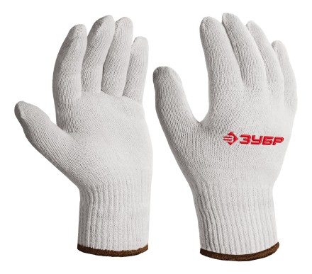 ЗУБР ОПТИМА, L-XL, х/б перчатки без покрытия, 10 класс (11445-XL) купить в Уфе