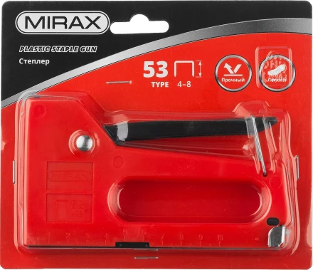 Степлер, пластиковый корпус для тонкой скобы тип 53 (4-8 мм), MIRAX 3142 купить в Уфе