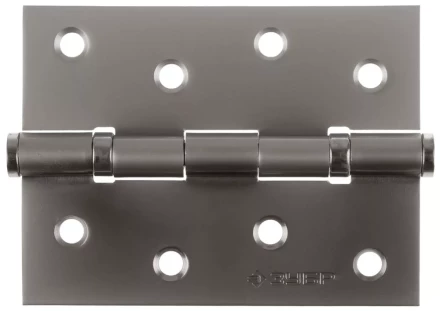 Петля универсальная ЗУБР &quot;ЭКСПЕРТ&quot;, 2 подшипника, цвет мат. никель (PN), с крепежом, 100х75х2,5мм, 2 шт 37601-100-4 купить в Уфе