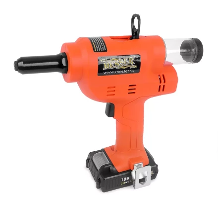 Аккумуляторный вытяжной заклепочник MESSER M4000  с возможностью работы от сети 220В купить в Уфе
