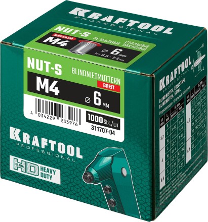 Заклепки резьбовые KRAFTOOL 311707-04 купить в Уфе