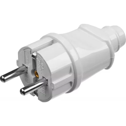Вилка MAXElectro электрическая, 16А/220В, с заземлением, белая, STAYER 55160-W купить в Уфе