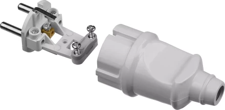 Вилка MAXElectro электрическая, 16А/220В, с заземлением, белая, STAYER 55160-W купить в Уфе