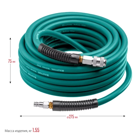 Воздушный шланг KRAFTOOL с фитингами рапид 10х15 мм 06588-10 купить в Уфе