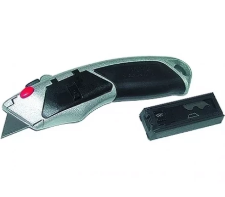 Нож 18 мм выдвижное трапециевидное лезвие металлический корпус + 8 лезвий MATRIX MASTER 78924 купить в Уфе