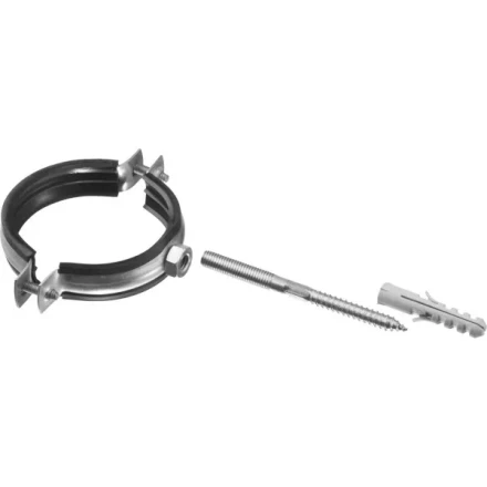 ЗУБР &quot;МАСТЕР&quot;. Хомут трубный с гайкой, оцинкованный, в комплекте с сантехнической шпилькой и дюбелем, 2 1/2&quot;, 1шт 37866-75-80 купить в Уфе