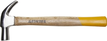 Молоток-гвоздодер STAYER &quot;STANDARD&quot; TopStrike кованый, с деревянной ручкой, 450г 20232_z01 купить в Уфе