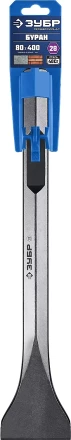 ЗУБР БУРАН, 80 х 400 мм, HEX 28, плоское изогнутое зубило, Профессионал (29372-80-400) купить в Уфе