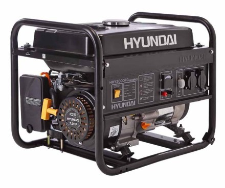 Бензогенератор газовый Hyundai HHY3000FG + колеса hourmeter LPG kit купить в Уфе