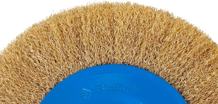 ЗУБР "ПРОФЕССИОНАЛ". Щетка дисковая для точильно-шлифовального станка, витая стальная латунирован проволока 0,3мм, 200х32мм 35186-200_z01 купить в Уфе