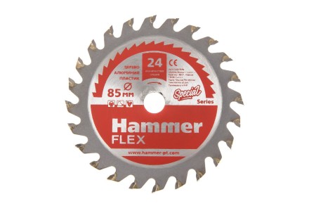 Диск пильный твердосплавный HAMMER Ф85х10мм 24зуб. (205-133) купить в Уфе