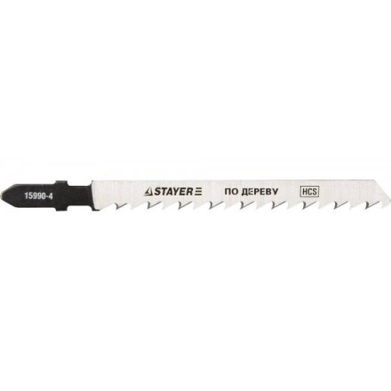 Полотна STAYER &quot;PROFI&quot;, T101D, для эл/лобзика, HCS, по дереву, ДСП, ДВП, EU-хвост., шаг 4мм, 75мм, 2шт 15990-4_z01 купить в Уфе
