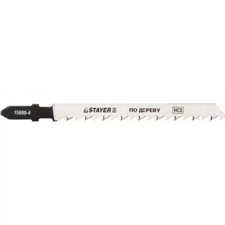 Полотна STAYER &quot;PROFI&quot;, T101D, для эл/лобзика, HCS, по дереву, ДСП, ДВП, EU-хвост., шаг 4мм, 75мм, 2шт 15990-4_z01 купить в Уфе