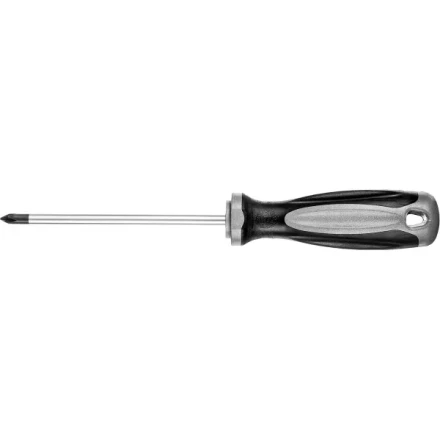 Отвертка MIRAX 25096-1-10, закаленный стержень, двухкомпонентная рукоятка, PH1x100мм 25096-1-10 купить в Уфе