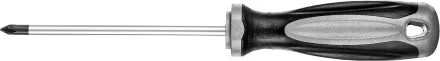 Отвертка MIRAX 25096-1-10, закаленный стержень, двухкомпонентная рукоятка, PH1x100мм 25096-1-10 купить в Уфе