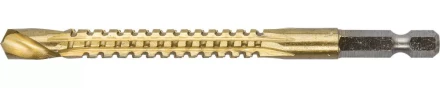 ЗУБР. Сверло фрезеровальное по дереву и тонкому листовому металлу, шестигранный хвостовик 1/4&quot;, 8х110мм 29966-08 купить в Уфе