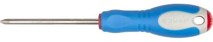 Отвертка ЗУБР, Cr-V сталь, трехкомпонентная рукоятка, цветовая индикация типа шлица, PH №2, 100мм 25252-2-100_z01 купить в Уфе