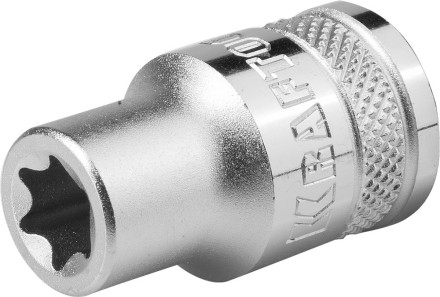 Торцовая головка KRAFTOOL &quot;INDUSTRIE QUALITAT&quot;, Cr-V, внешний TORX, хромосатинированная, 1/2&quot;, Е 14 27810-14_z01 купить в Уфе