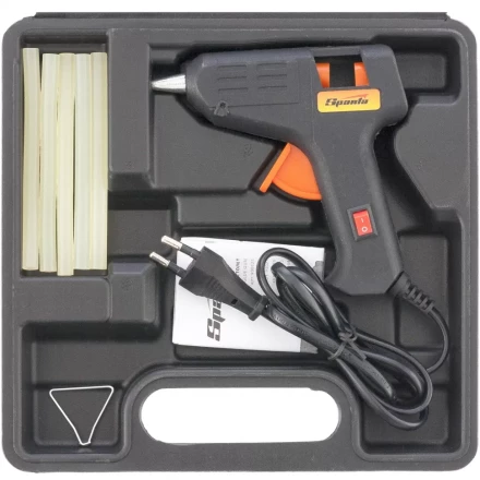 Клеевой пистолет с выкл. 7 мм в кейсе 20 Вт 2,5 г./мин. SPARTA 93025 купить в Уфе