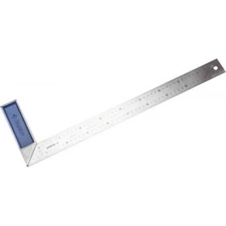 Угольник ЗУБР &quot;ЭКСПЕРТ&quot; столярный, гравированная шкала, алюминиевая рукоятка, нержавеющее полотно 37мм, 500мм 34393-50 купить в Уфе