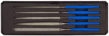 Набор ЗУБР &quot;ЭКСПЕРТ&quot; Надфили с алмазным напылением в пластиковом боксе, P 140, 140х75мм, 5 предметов 33388-140-H5 купить в Уфе