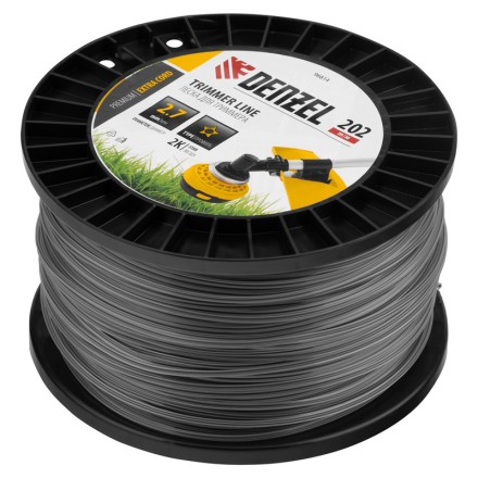 Леска для триммера двухкомпонентная звезда, 2,7мм х 202м, на DIN катушке EXTRA CORD// Denzel 96814 купить в Уфе