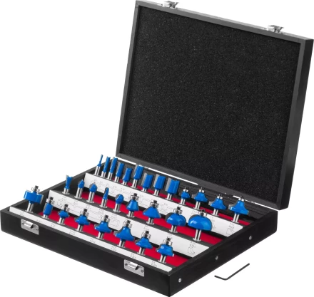 ЗУБР 30 шт, набор профильных фрез по дереву, Профессионал (28796-H30) купить в Уфе