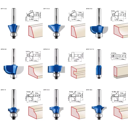 ЗУБР 30 шт, набор профильных фрез по дереву, Профессионал (28796-H30) купить в Уфе