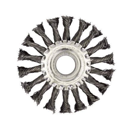 Щетка для УШМ ф22,2/115 мм дисковая сталь витая VMX 511728 купить в Уфе