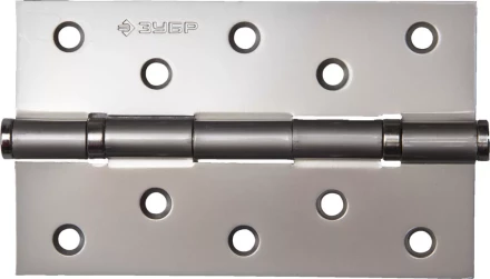 Петля универсальная ЗУБР &quot;ЭКСПЕРТ&quot;, 2 подшипника, цвет мат. никель (PN), с крепежом, 125х75х2,5мм, 2 шт 37601-125-4 купить в Уфе