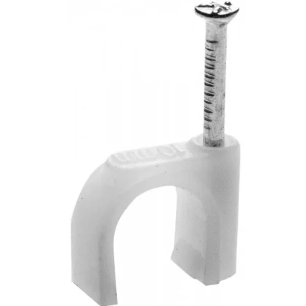 Скоба-держатель для круглого кабеля, с оцинкованным гвоздем, 12 мм, 60 шт, STAYER Master 4510-12 4510-12 купить в Уфе